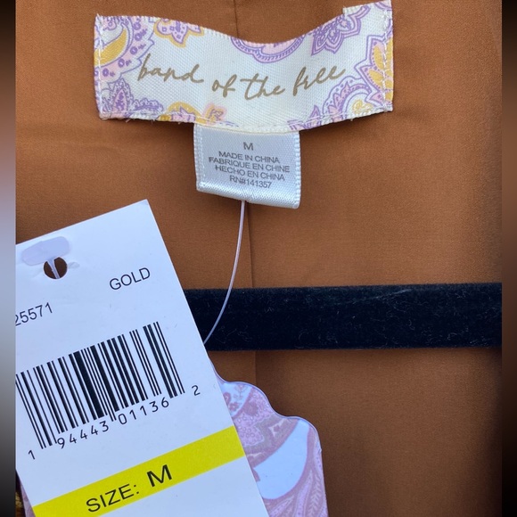 NWT Band Of The Free Medium Gold L'Astre Velvet star Jacket - Picture 5 of 7